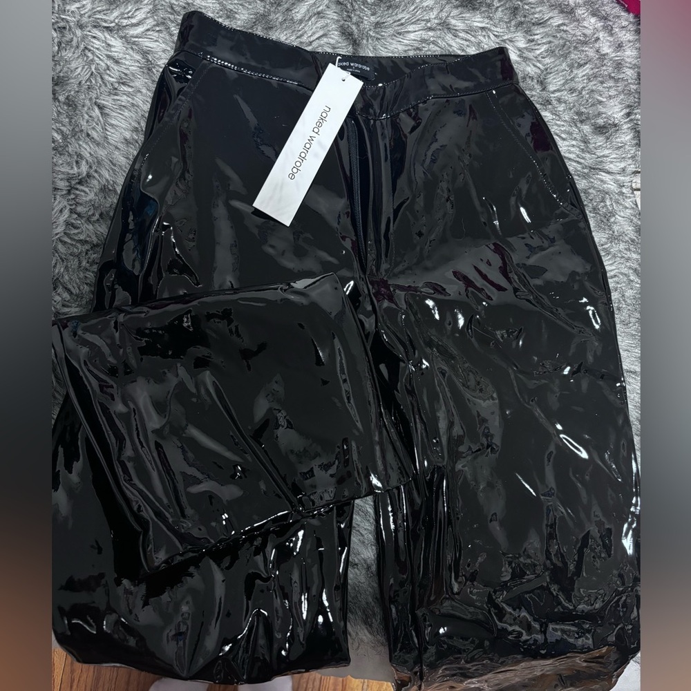 Naked Wardrobe Vinyl Pants Black